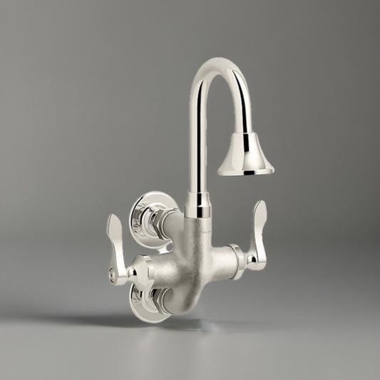Kohler K-730T70-4AJR-SR Wall-Mount Bathroom Faucet – Vibrant Bright Nickel, ADA