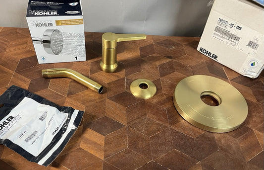 Kohler TS97077-4G-2MB Pitch Rite-Temp Shower Trim Kit - Vibrant Brushed Brass