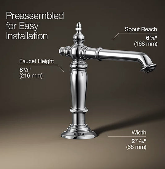Kohler Artifacts K-72760-CP Polished Chrome Widespread Bathroom Sink Spout