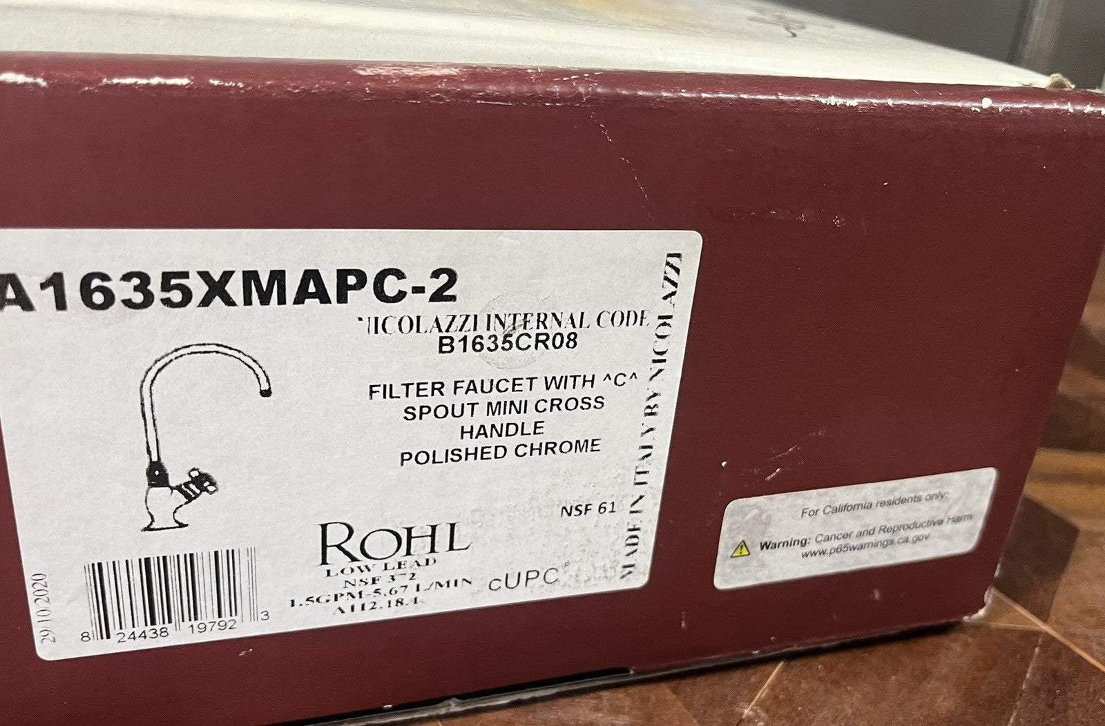 Rohl A1635XMAPC-2 San Julio Polished Chrome Filtration Faucet - Brass