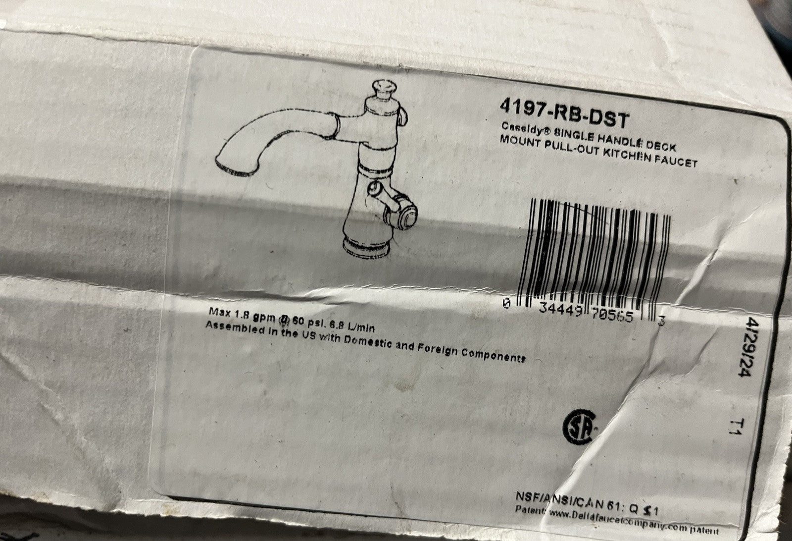 Delta Cassidy 4197-RB-DST Venetian Bronze Pull-Down Kitchen Faucet – Single Hand