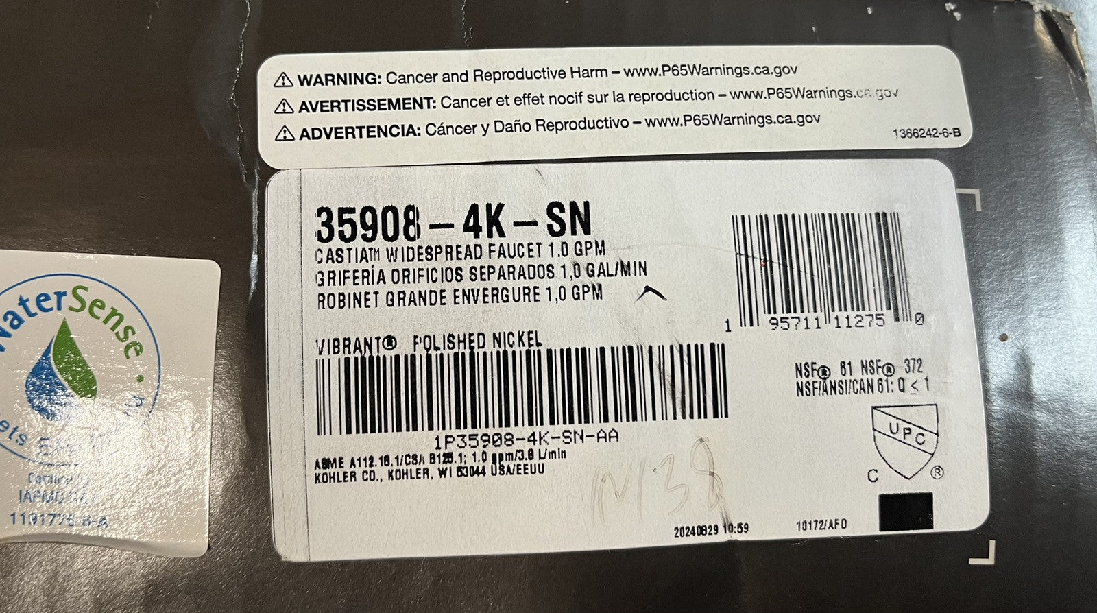 Kohler Castia K-35908-4K-VS Vibrant Stainless Widespread Bathroom Sink Faucet