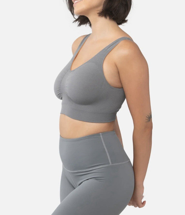 Underoutfit Everyday Comfort Reversible Bralette -452,  Size XL  - Orange /Gray