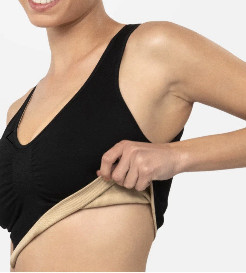 Underoutfit Everyday Comfort Reversible Bralette -452,  Size Large  - black/sand