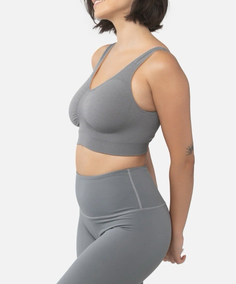 Underoutfit Everyday Comfort Reversible Bralette -452,  Size XL- Blue/gray