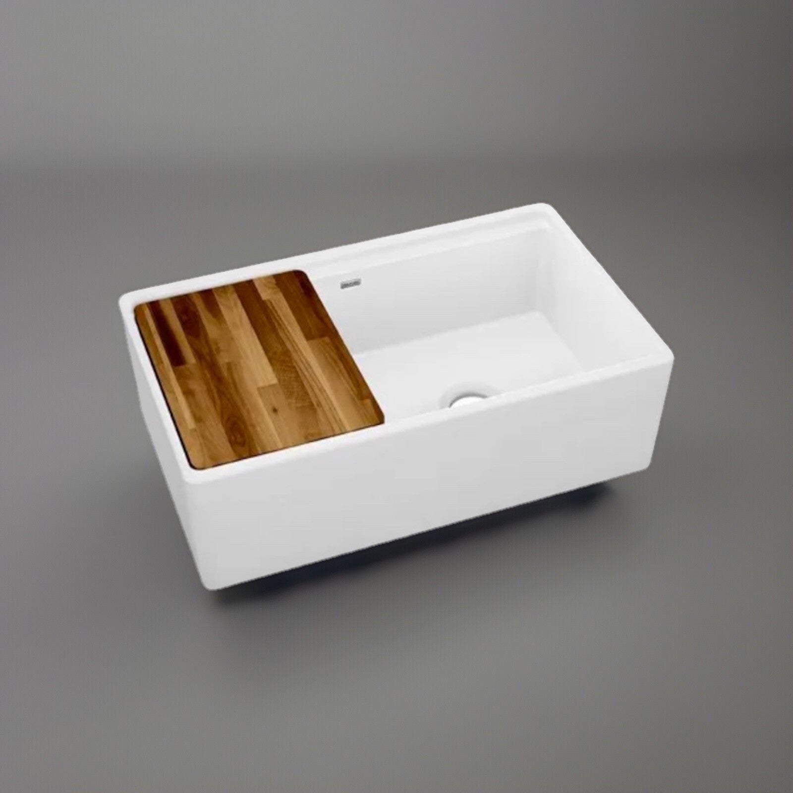 Elkay SWUF13320CBWH Fireclay 33" Farmhouse Workstation Sink Kit – White, Single