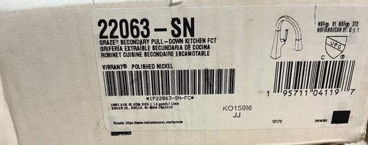 Kohler Graze Pull-Down Kitchen Faucet – Vibrant Stainless | K-22063-SN