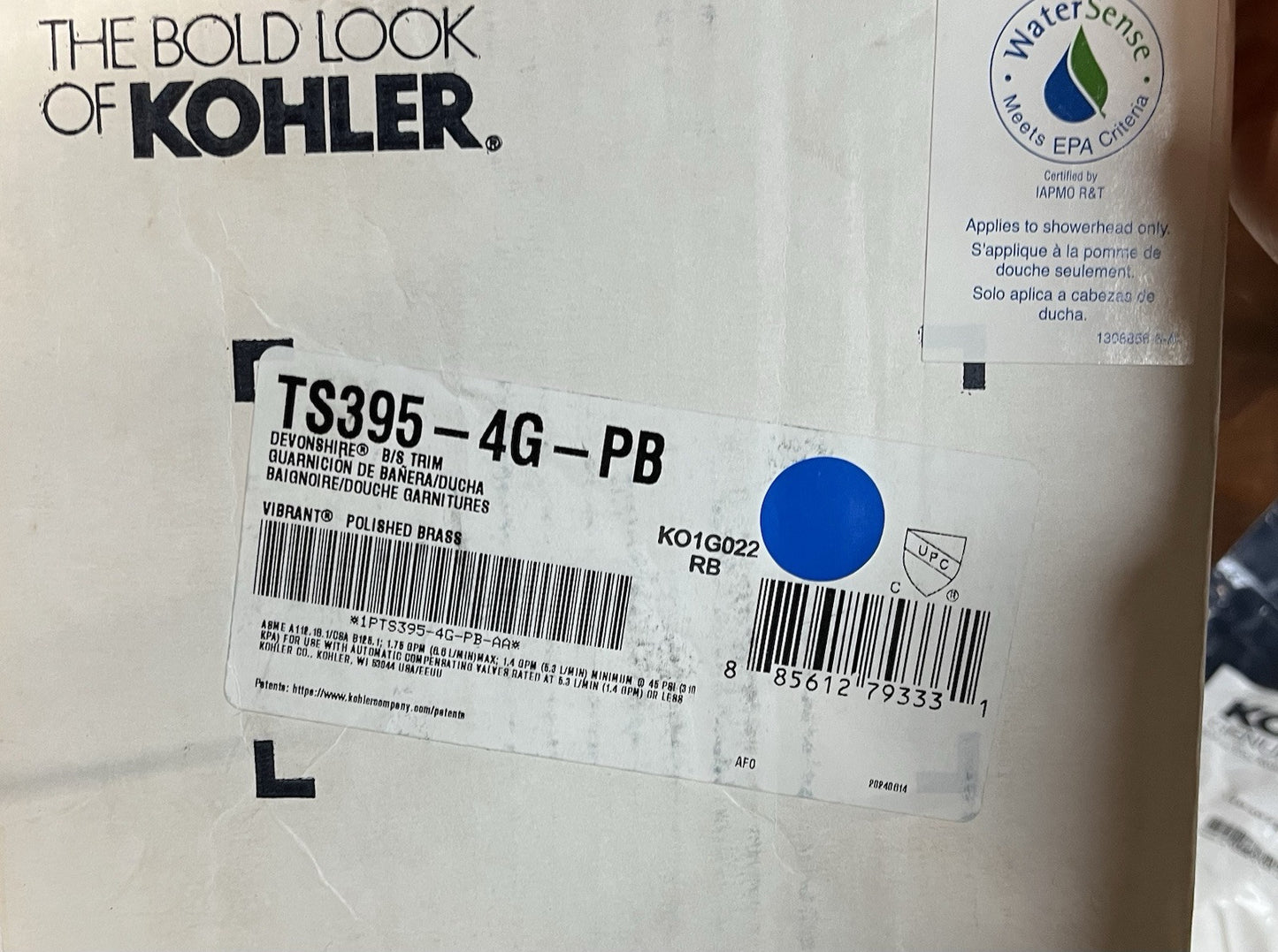 Kohler K-TS395-4-PB Devonshire Rite-Temp Bath & Shower Trim Kit, Polished Brass,