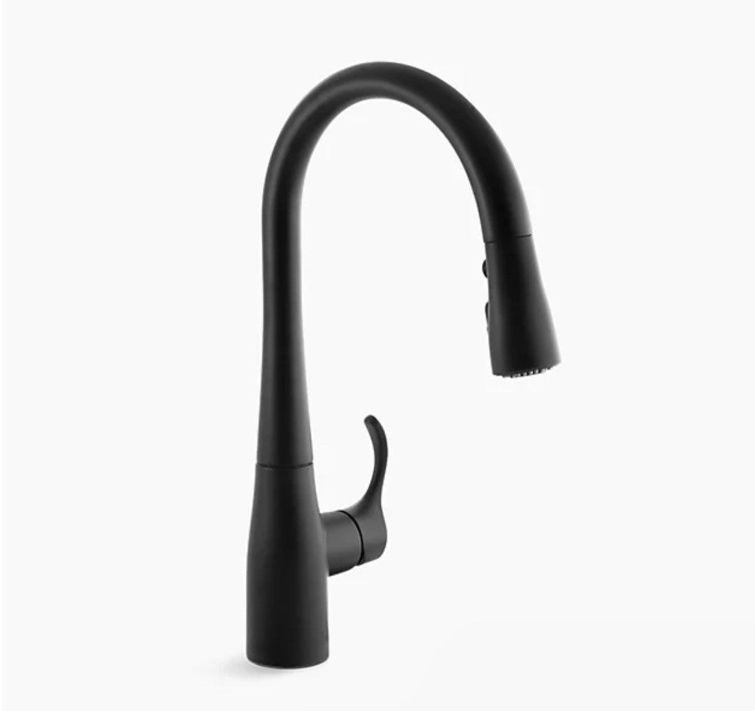 Kohler Simplice Pulldown Kitchen Faucet 597-BL Matte Black – Modern Design