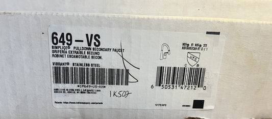 Kohler Simplice K-649-VS Pull-Down Kitchen Faucet - Vibrant Stainless