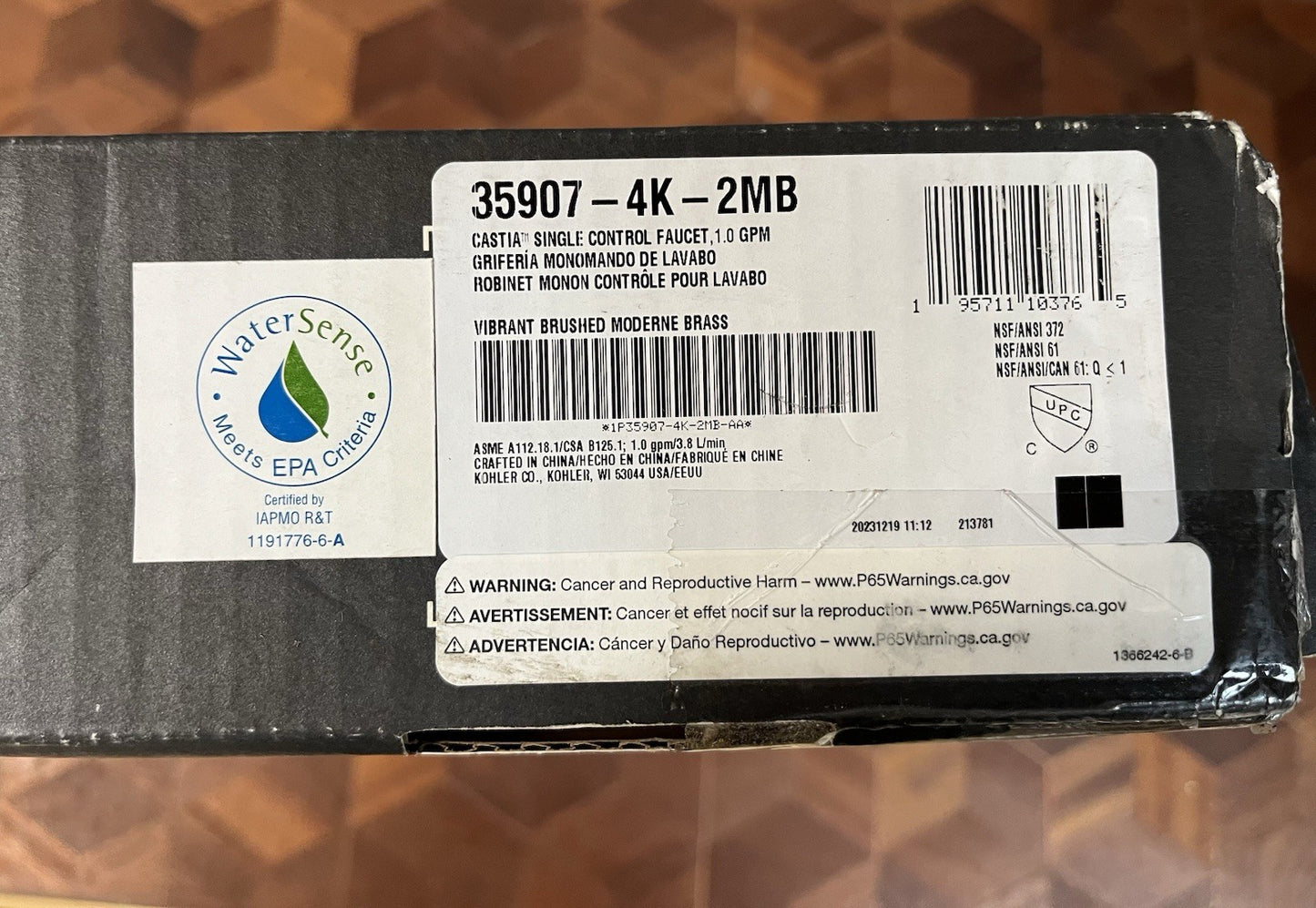 Kohler Castia Studio McGee K-35907-4-2MB Bathroom Sink Faucet Moderne Brass New
