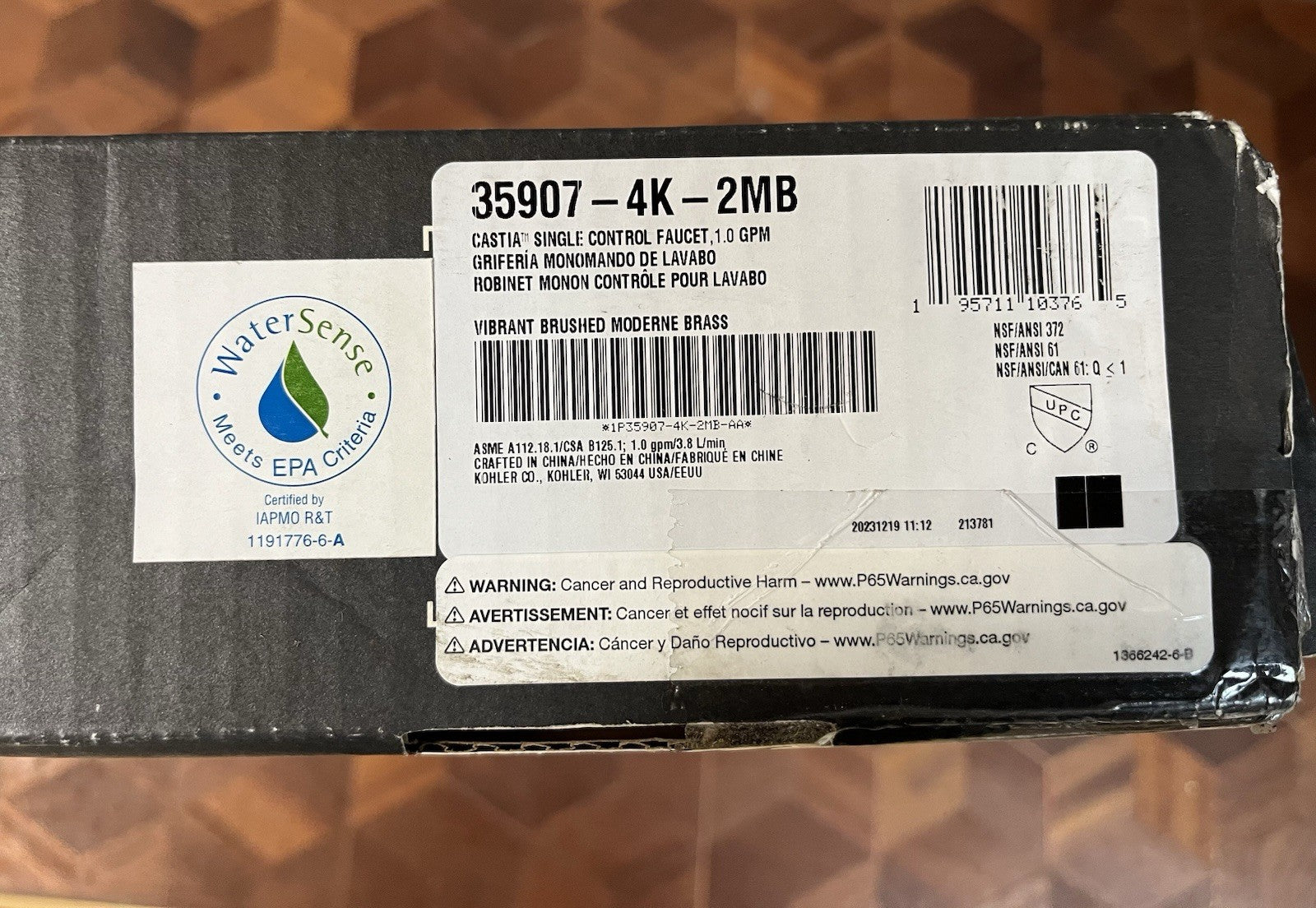 Kohler Castia Studio McGee K-35907-4-2MB Bathroom Sink Faucet Moderne Brass New