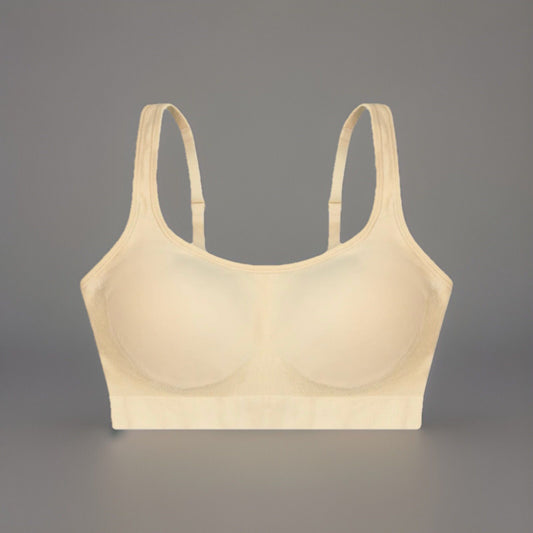 Underoutfit The Comfort Shaping Bra w/ adjustable straps 459- size small, Sand
