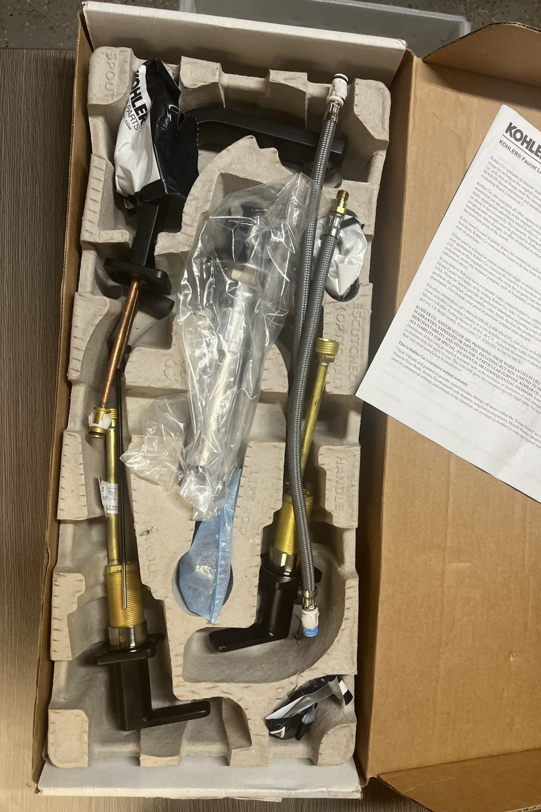 Kohler K-23484-4-BL Bathroom Sink Faucet - Black