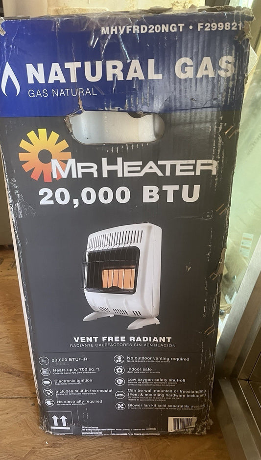 Vent-Free 20000 BTU Radiant Natural Gas Heater MultiWhite