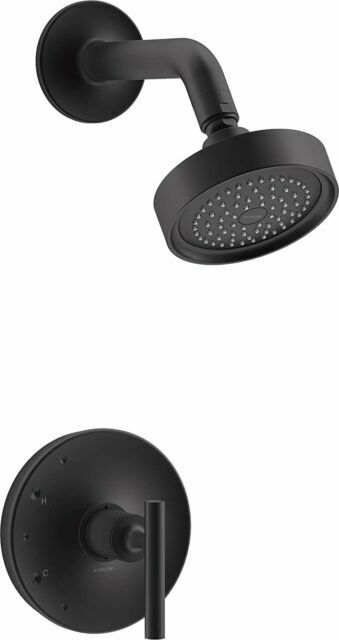 Kohler K-TS14422-4G-BL Purist Rite-Temp Shower Trim Kit with Lever Handle Matte
