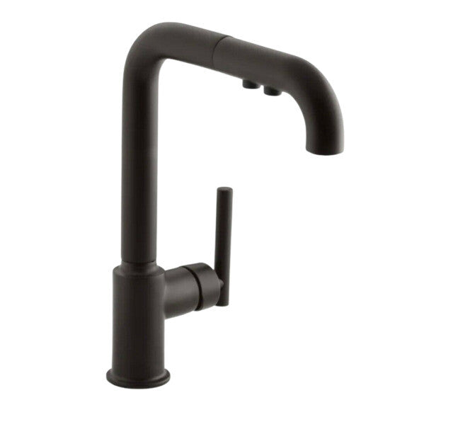 Kohler Purist Single-Hole Kitchen Sink Faucet - Matte Black (K-7505-BL)