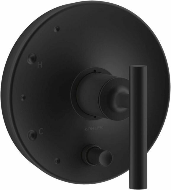 Kohler T14501-4-BL Purist Rite-Temp Valve Trim Matte Black Lever + Diverter