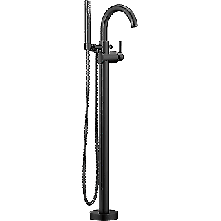 Delta Trinsic T4759-BLFL Floor Mount Tub Filler Trim with Hand Shower