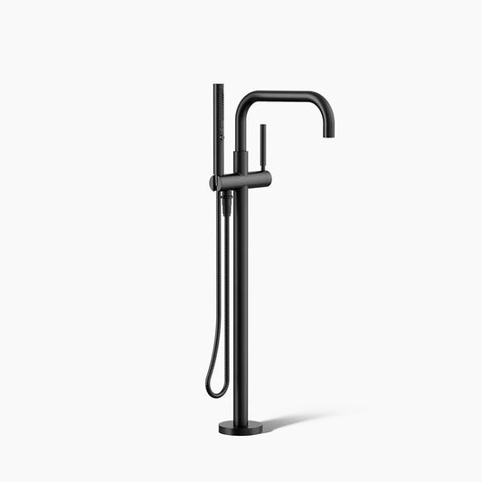 Kohler K-T97328-4-BL Matte Black Floor Tub Filler w/ Handshower & Diverter